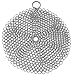 TOPULORS 316 Stainless Steel Cast Iron Skillet Cleaner Scraper Chain Link Chainmail Scrubber for Cast Iron Pans, Pre-Seasoned Pans, Griddle Pans, BBQ Grills, and More Pot Cookware-Round 7 in Diameter
