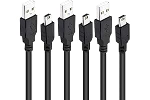 Mini USB Charger Cord, KQWOMA Cable Compatible with Texas-Instruments TI-84 Plus CE Graphing, TI-84 Plus/C Silver Edition, TI 89 Titanium, TI-Nspire CX/CX CAS Calculators (3.3FT 3PACK)