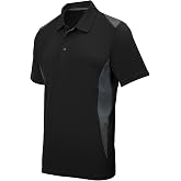 Men's Big and Tall Dry Fit Golf Polo Shirts L-7XL | Moisture Wicking, Performance Collared Shirts