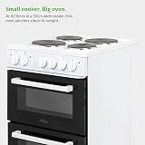 Willow WE50TSW 62L Freestanding Electric Cooker 50cm Twin Cavity White view 4
