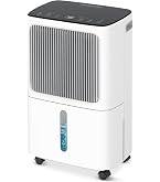 PSOS Small Portable Dehumidifier – White, Auto Shut-Off & Sleep Mode, Compact Home Use