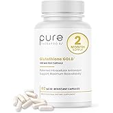 Pure Therapro Rx S-Acetyl Glutathione Gold 200mg | 2 Month Supply Acid-Resistant Capsule | Patented Acetylated Form of Glutathione | Zero Fillers Or Flow Agents | Pharmaceutical Grade, Non-GMO
