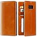 iPulse ipulse-sss8p-cog-vd Galaxy S8 Plus Flip Case Journal Series Italian Full Grain Leather Handmade Wallet Case for Samsung Galaxy S8 Plus Built-in Stand, Card Slots Holder - Cognac