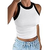 EADINVE Womens Tank Tops Slim Fit Ivory White