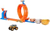 Hot Wheels Monster Trucks Loop-And-Flip Trophy Challenge Playset with Bigfoot view 1