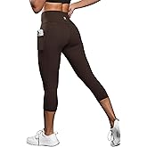 Fihapyli ICTIVE Women's Capris Yoga Pants with Pockets Running Pilates Fitness Running High Waisted Leggings
