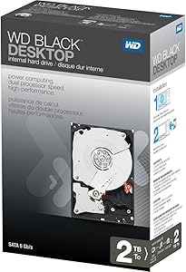 WD Black Desktop 2TB SATA 6.0 GB/s 7200 RPM 3.5-Inch Internal Desktop Hard Drive Retail Kit