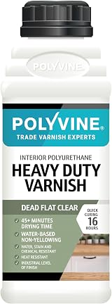 Polyvine Heavy Duty Interior Varnish Satin or Dead Flat – Quick Dry 500ml