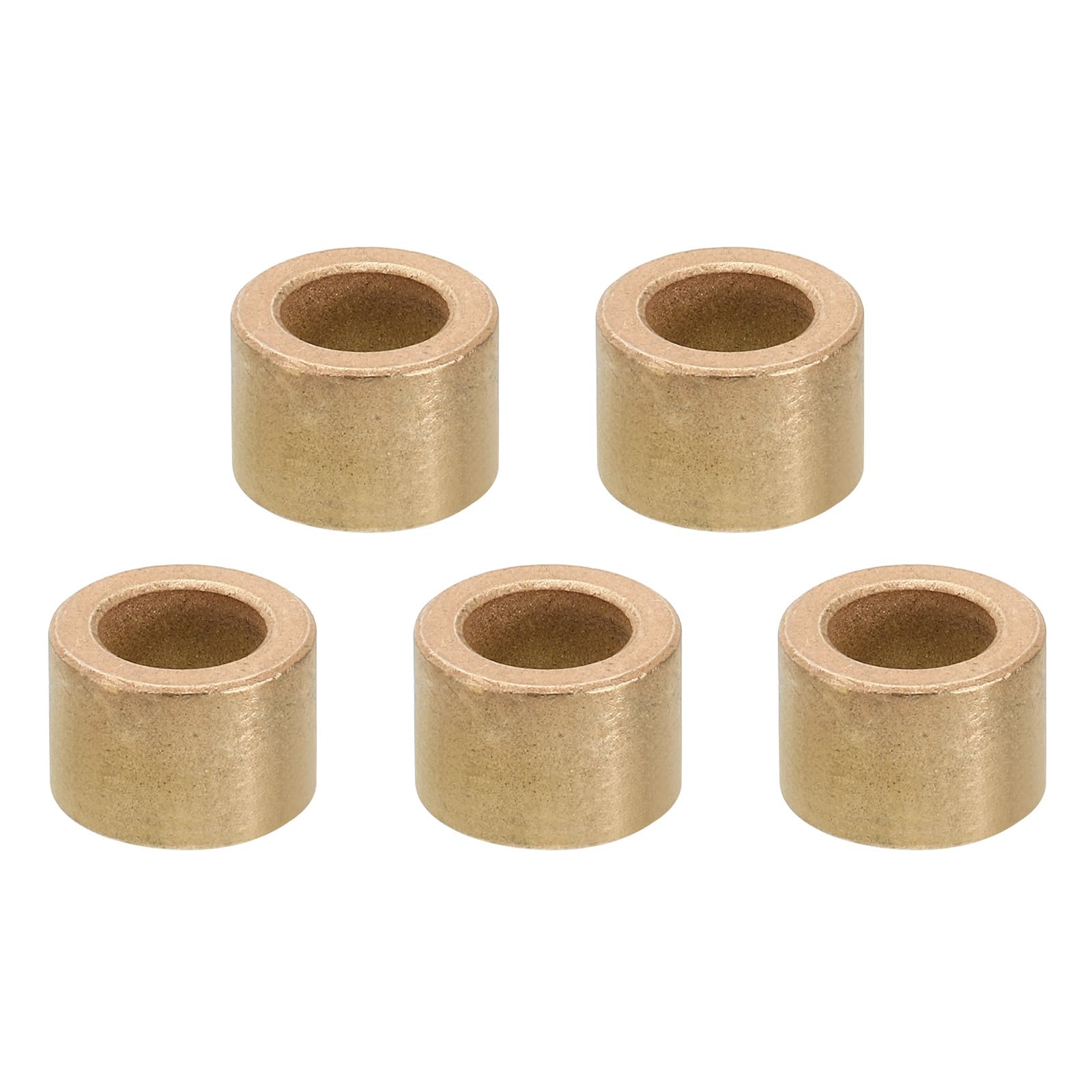 PATIKIL M10 Brass Spacers, 5 Pcs Metal Spacer Brass 10mm ID x 16mm OD x 12mm L Brass Spacers Screw Standoff for 3/8 Inch or M10 Screw