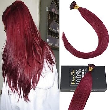 Amazon Com Sunny 14inch I Tip Human Hair Extensions 100 Remy