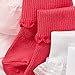 Nuby Baby Girl 4-Pack Ruffle Turn Cuff Socks, 6-12 Months, Pink