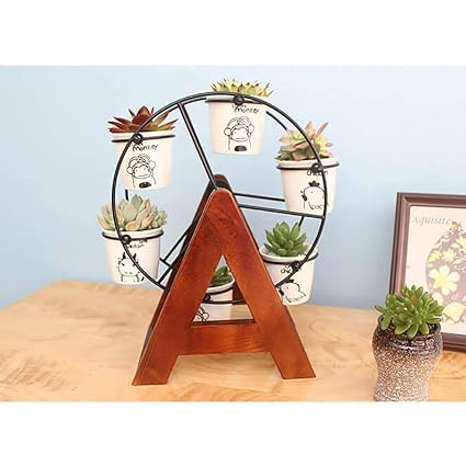 Soporte De Flor Oficina De Madera Maciza Ferris Wheel Desktop Mini ...