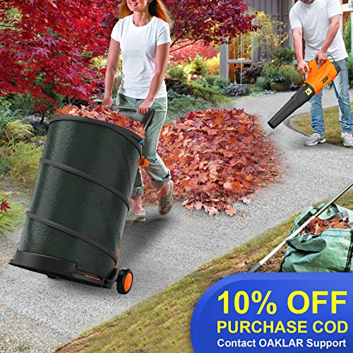 OAKLAR 42 Gallon Collapsible Trash Can, Yard Waste Container & Leaf Bag
