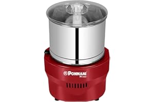 Ponmani Pearl (110V) - 1.25Ltr Table Top Wet Grinder (Copper Motor, Red)