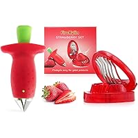 FireKylin Strawberry Huller Stem Remover and Strawberry Slicer Set