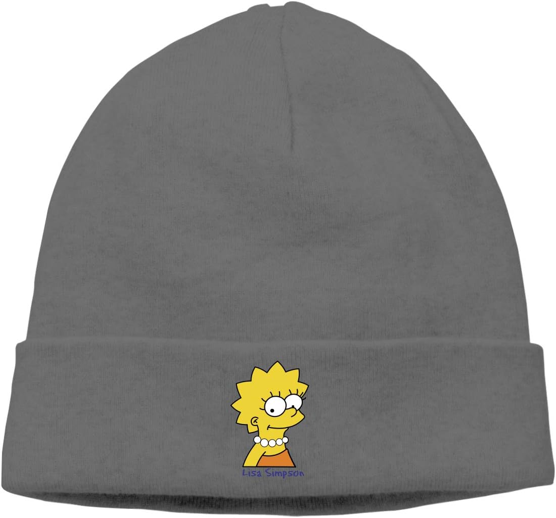 Marymcrawford Black Cool Fitted Hats Graphic Lisa Simpson Hedging Cap