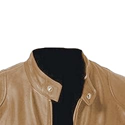 SWJGLITTR Men Slim Fit Motorcyle Leather Jacket