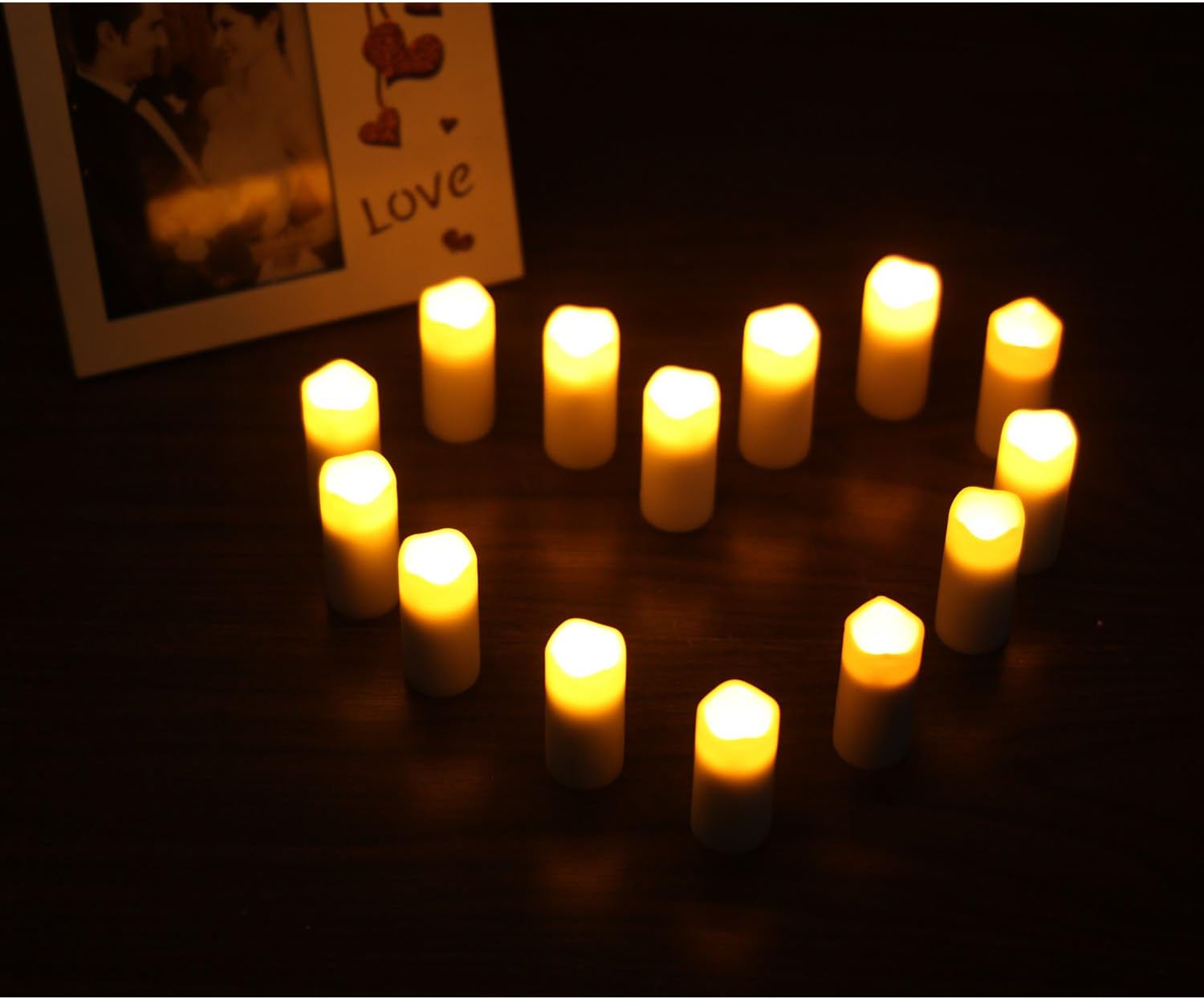 GiveU LED Votive Candles, LED Candle With Timer, Real Wax, Battery