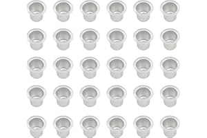 Small Candle Inserts, Metal Taper Candle Holders, Aluminum Candle Fixtures for DIY Candle Holder Supplies and Table Decor, He