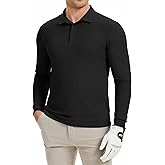 PEGENO Mens Polo Shirts Lightweight Long Sleeve UPF 50+ Collared Quick Dry Golf Shirts Suitable for Work Hiking and Fishing