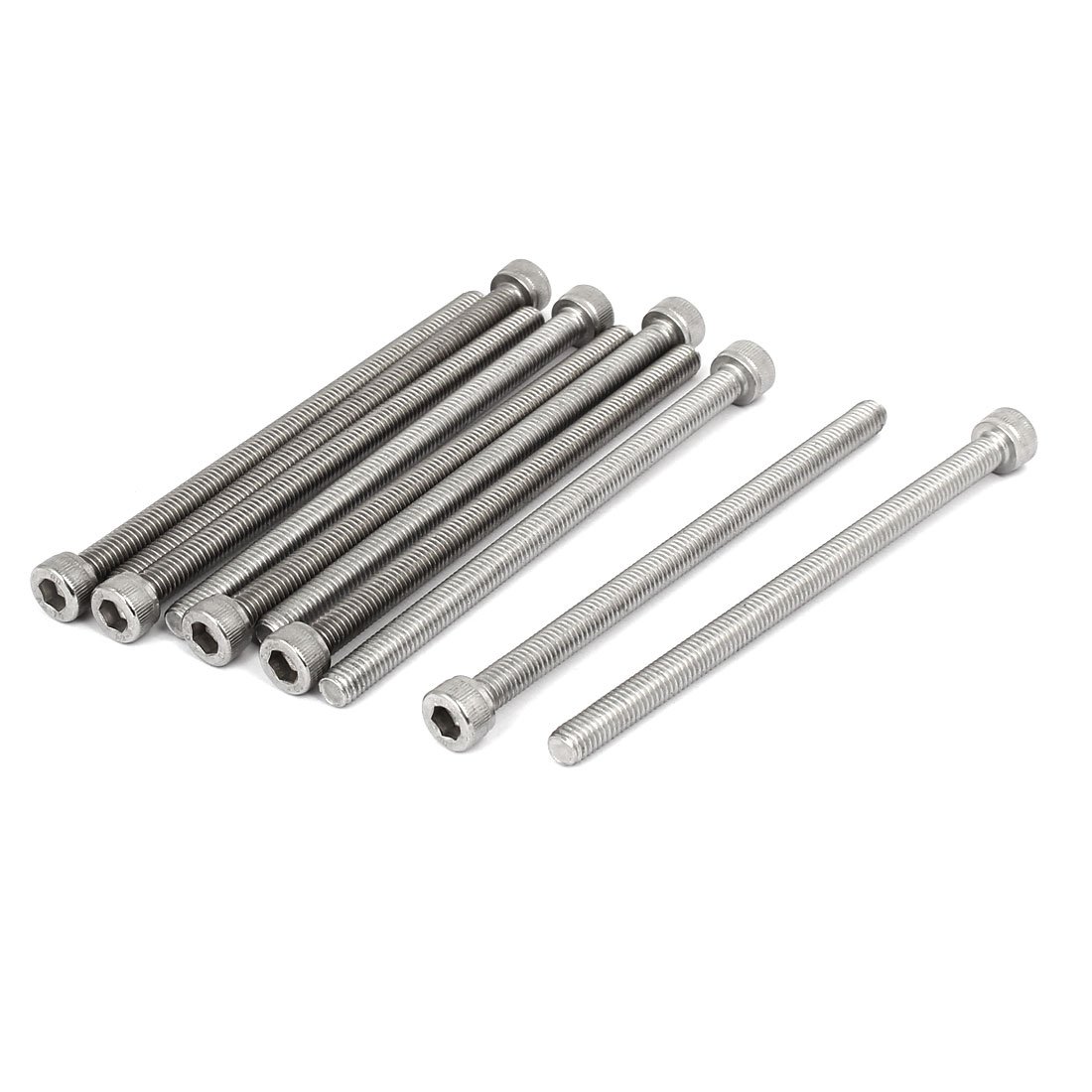 Uxcell M6x100mm Thread 304 Stainless Steel Hex Socket Head Cap Screw Bolt DIN912 10pcs