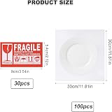 AIEX 100pk Cushion Foam Wrap 12x12 Inch Moving Packing Plates Glasses Ultra view 2