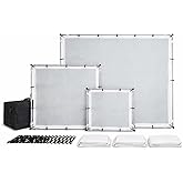 Glide Gear BFS 100 Butterfly Scrim &ndash; 4x4, 6x6, 8x8 Diffuser &ndash; 3 Nylon Silks, Quick-Setup Frame, C-Stand Clamps Included
