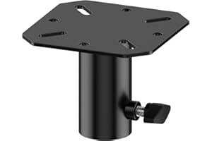 AIWEIWA Metal Speaker Stand Mounting Plate for Standard 35mm Speaker Pole or Tripod Speaker Stand - 35mm Speaker Adapter Bracket for Pro Audio DJ/PA Speaker Stand Adapter