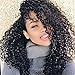 Brazilian Virgin Kinky Curly Hair Weave 3 Bundles 300grm Top 7A Unprocessed Natural Color Hair Extensions (10 10 10+8 inch closure)
