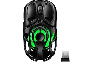 YPBDAN Wireless Gaming Mouse, Tri-Mode 2.4G/USB-C/Bluetooth 5.3 RGB Wireless Mouse, 10000 DPI, 60Hrs Battery, Ultra-Light Ergonomic Design, Rechargeable Computer Mice Compatible with PC Mac Laptop