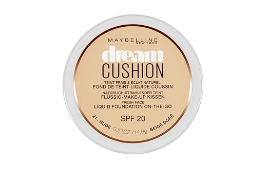 title=Maybelline New York Dream Cushion Fondotinta Liquido Formato Cushion, 21 Nude