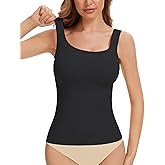 Ysabeloom Square Neck Shapewear Tank Tops for Women Tummy Control Compression Tanks Seamless Shaping Camisole Body Shaper