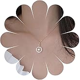 Andelaisi Boho Crystal Compass Necklace Vintage Compass Circle Pendant Necklace Gold Round Compass Choker Necklace Adjustable Compass Chain Necklace Jewelry for Women