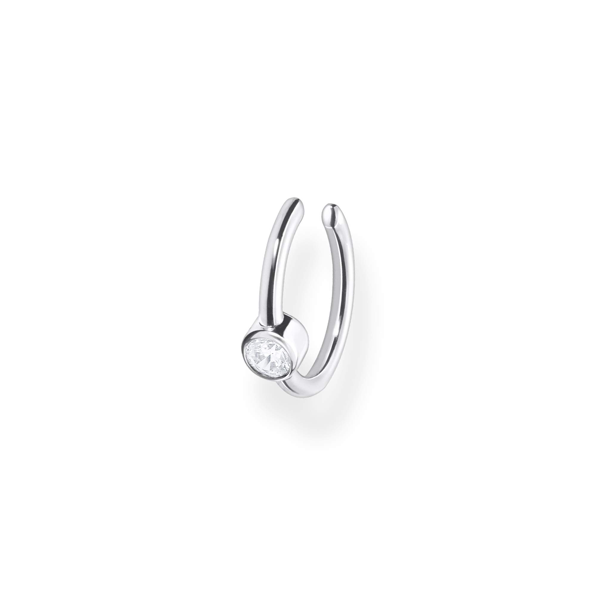 Thomas Sabo single ear cuff white stone silver 925 sterling silver EC0018-051-14