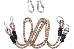 NOSTIFY 2PC Heavy Duty Length Adjustable Nylon Rope, 39'' Swing Extension Straps, Hanging Extender Tree Straps (400 Lbs Limited/Each) for Outdoor Swings Hammock Playground Swing Set Accessories