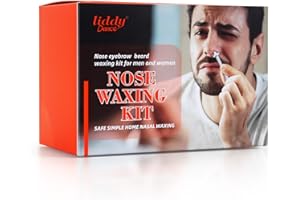 LIDDY DANCE Nose Wax Kit, Waxing Kit for Men and Women, 100g Wax, 40 Applicators & 40 Wooden Waxing Sticks, Nose Face Hair Removal Nasal Wax Kit at Home