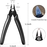 BOENFU Wire Cutter 5 Inch Flush Cutters Side Cutter Black 2 Pack view 6