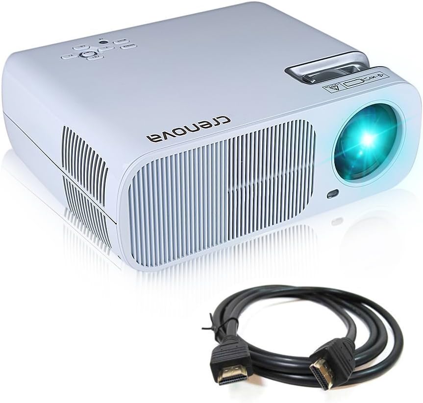 Crenova XPE600 BL-20 800 X 480 Portable LED Projector,2600 Lumens ...