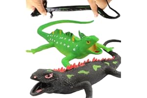 ValeforToy Lizards Toys,Super Stretches Material TPR,9-inch Rubber Lizard Figure Realistic Set(2 Packs) for Party Favors Boys Kids Learning Study-Bathtub Toy Iguana