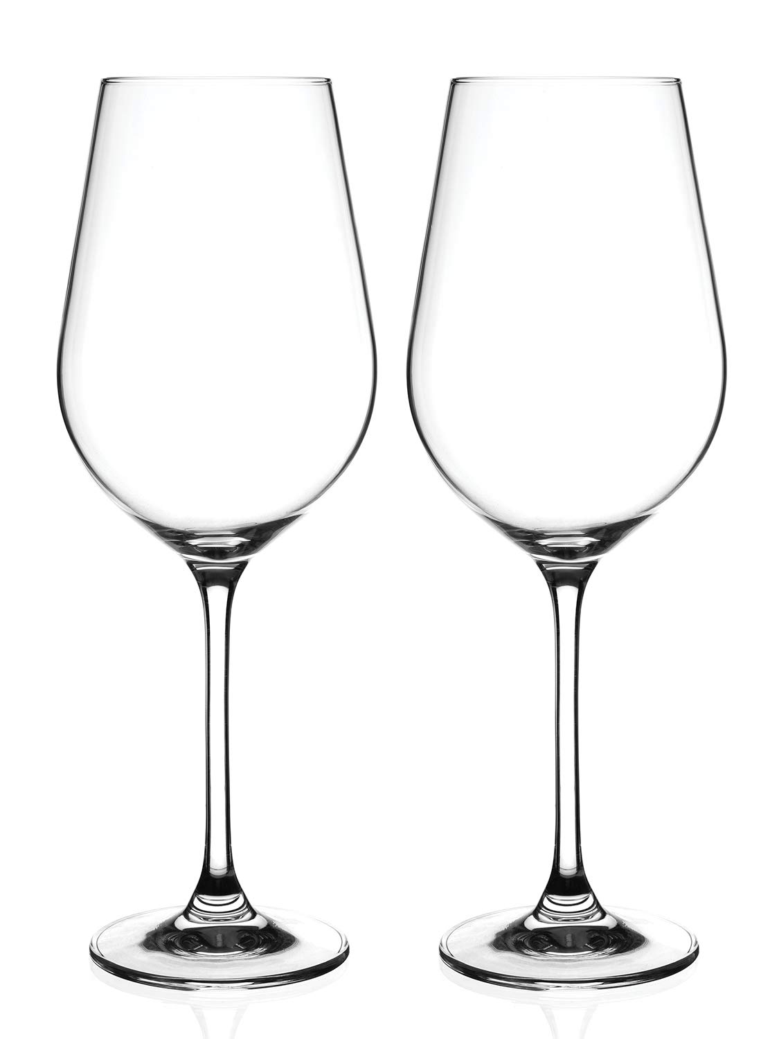 DIAMANTE Red Wine Glasses Pair - ‘Auris’ Collection Undecorated Premium Crystal - Set of 2