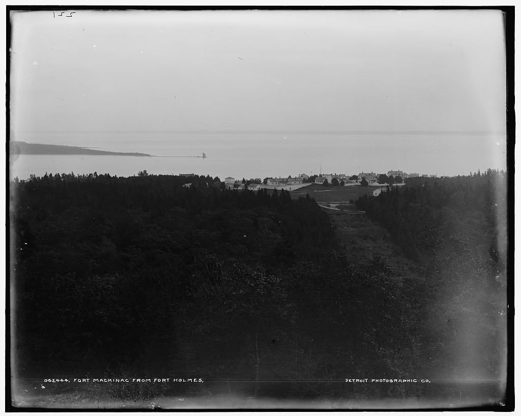 Vintography 16 x 20 Canvas Wrap Ready to Hang Image of Fort Mackinac from Fort Holmes Taken by Detroit Publishing Co. in 1903 a65