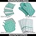 DII Solid Pastel Napkin Set Cotton, Machine Washable, 20x20 Inch, Aqua, 6 Count