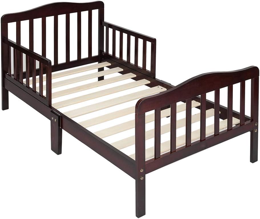 brown toddler bed