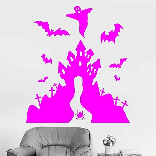 yaoxingfu Happy Halloween Castle Bat Wall Sticker Vinilo ...