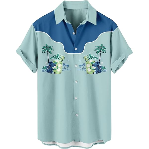 Pacific Legend Men's Guitar Camp Shirt – Authentic Hawaiian Aloha Shirt, 100% Cotton, Made In Hawaii - View #6