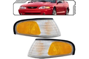 Aftermarket Replacement Left Right Sides Pair Corner Signal Lights for 1994 1995 1996 1997 1998 Ford Mustang