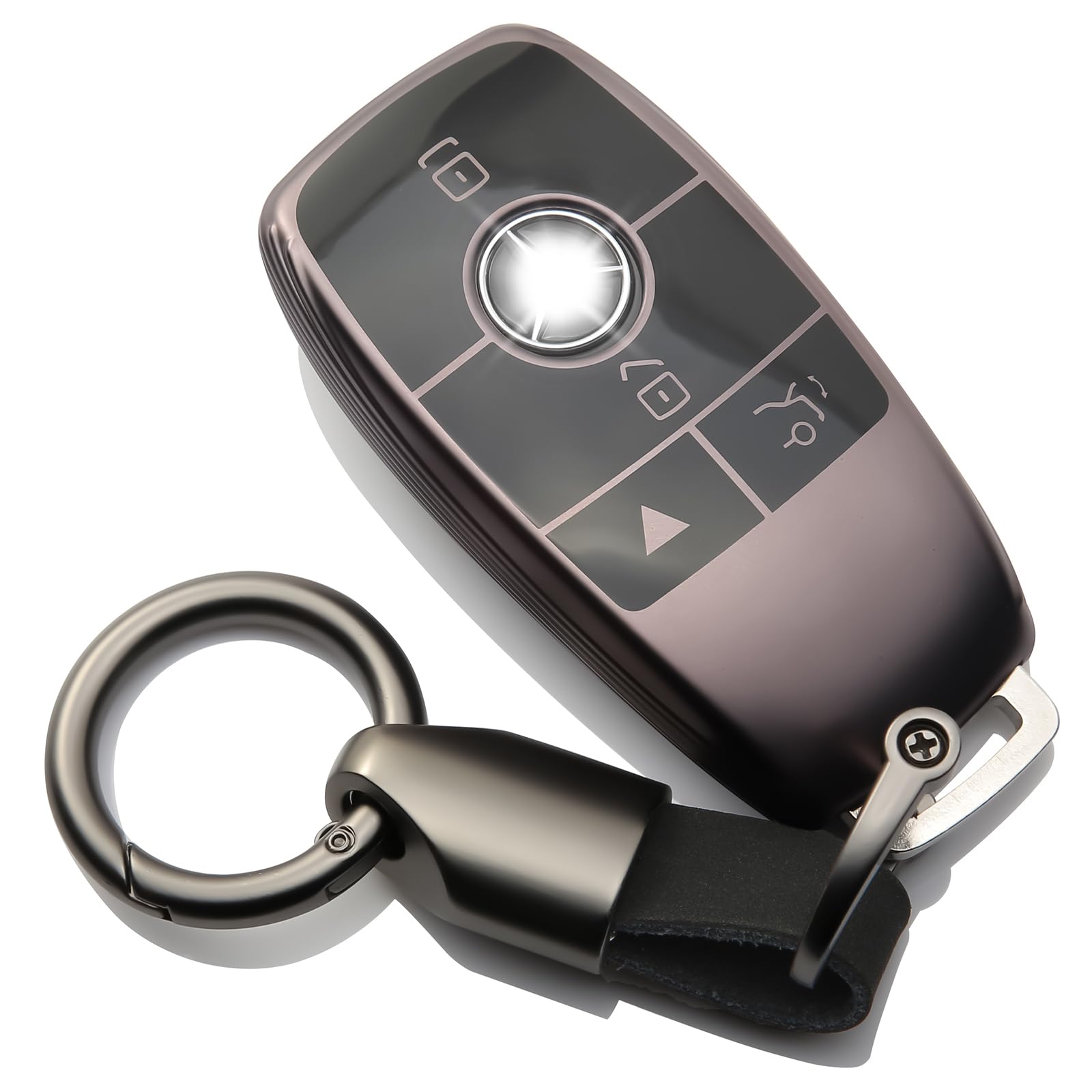 Photo 1 of WNILIAN for Mercedes Benz Key Fob Cover TPU Key Case with Keychain Protection Accessories fit for 2019-2025 A-Class B-Class C-Class E-Class GLC GLE GLS EQA EQB GLA GLB