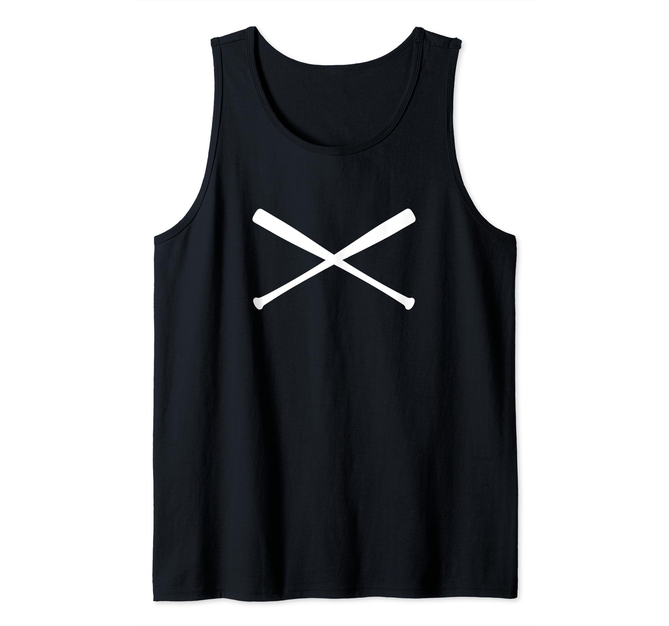 Crossed Bats Baseball Tank Top