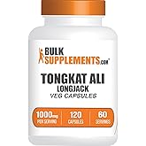 BulkSupplements.com Longjack Extract Capsules - Tongkat Ali Extract, Tongkat Ali Supplement - Vegan-Friendly, 120 Veg Capsules (Pack of 1)