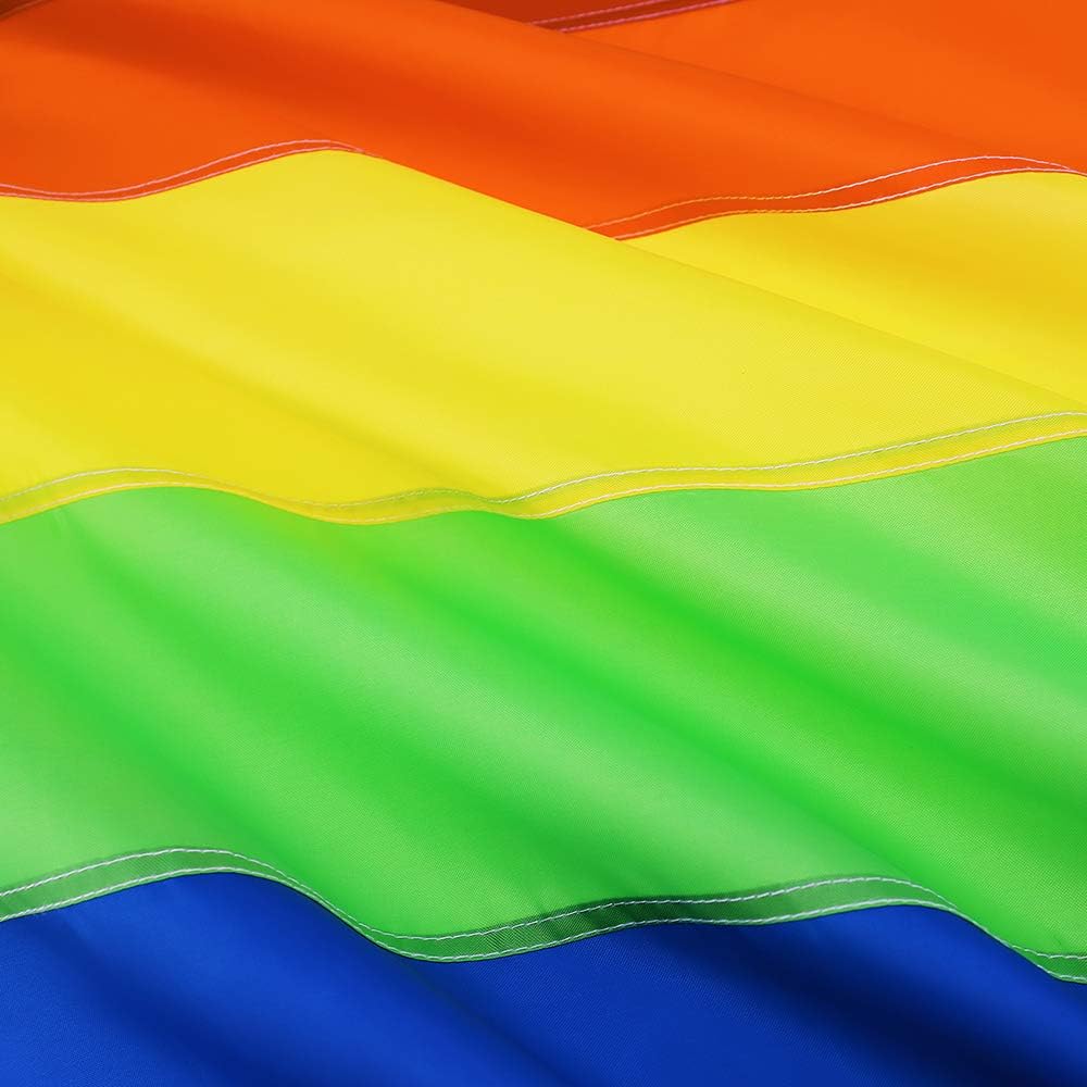 LGBTQ Pride Flagge Regenbogen, 91x152 Cm – Aus Polyester, Doppelt Genäht, Mit Messingösen, Für Innen & Außen